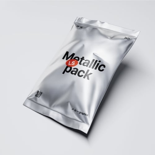 Metallic Package Metallic Packages Mockup Bundle